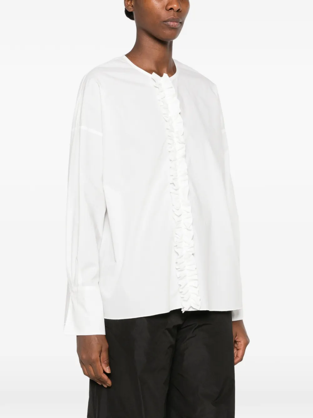 SUSANNE BOMMER Shirt met ruches afwerking Wit