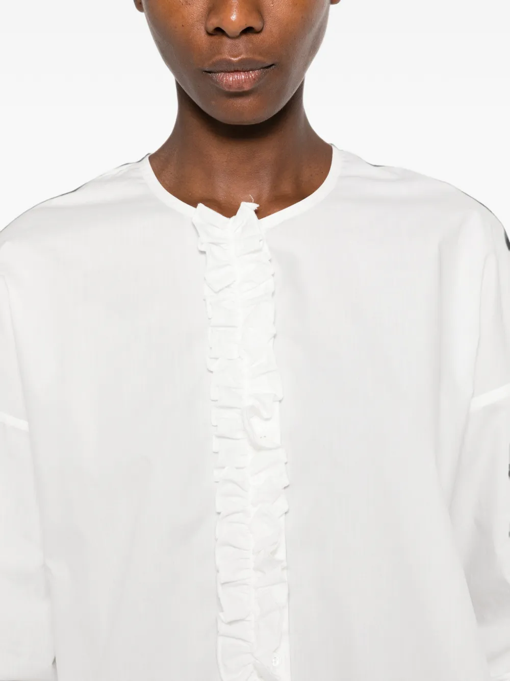 SUSANNE BOMMER Shirt met ruches afwerking Wit