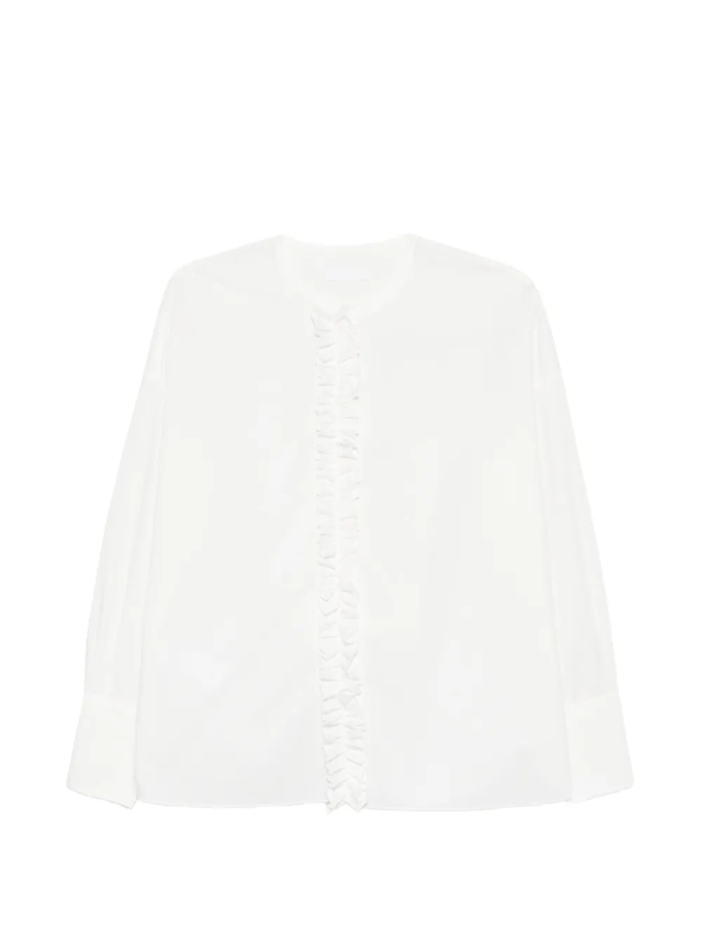 SUSANNE BOMMER ruffled-trim long-sleeve shirt