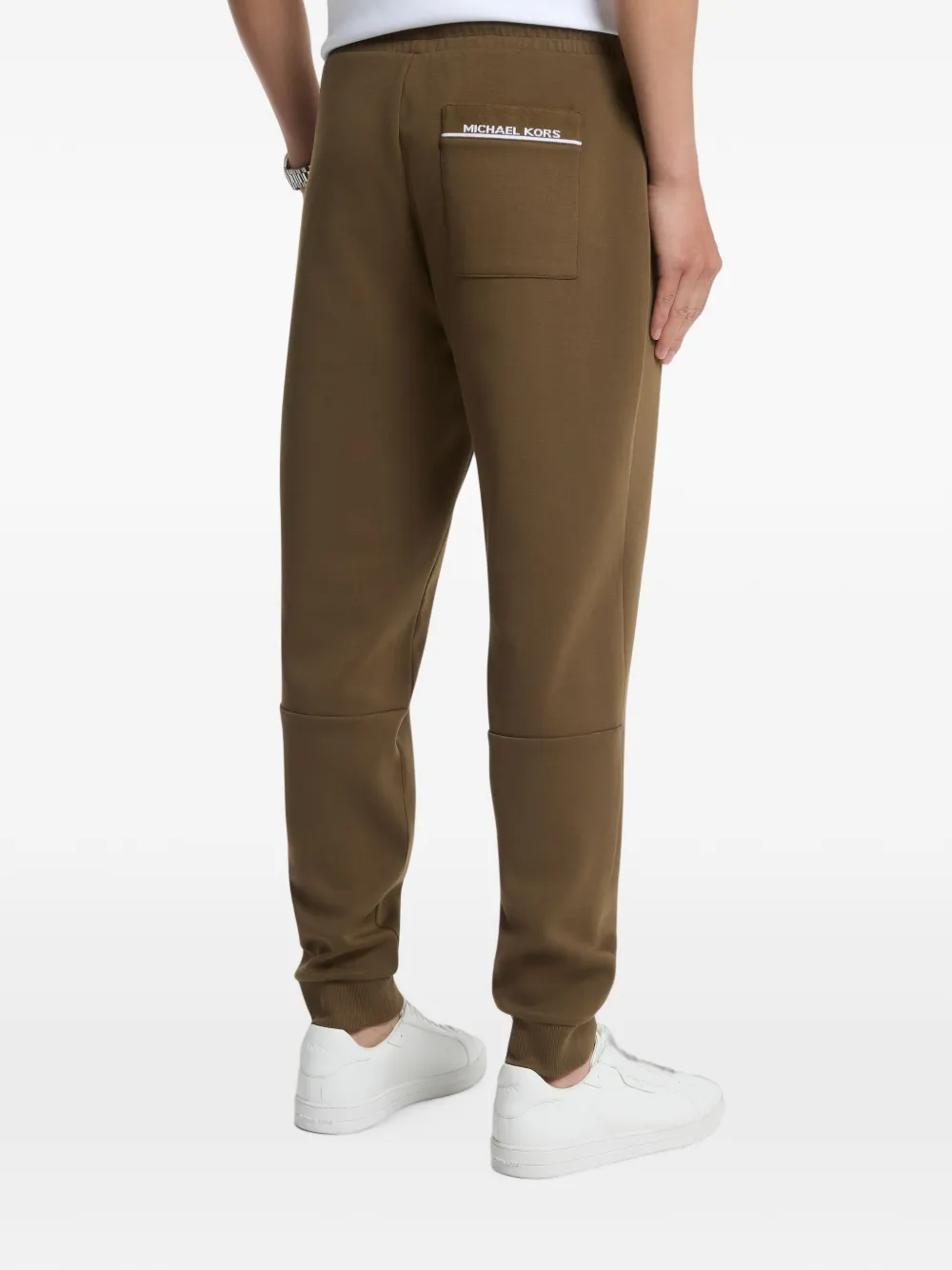 Michael Kors Joggingbroek van katoenblend met logo-afwerking Bruin
