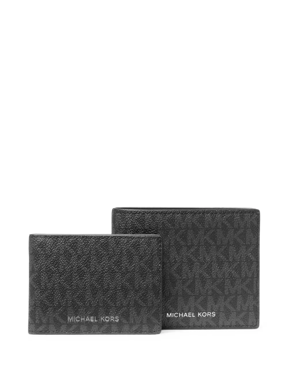Michael Kors Harrison portemonnee met pasjeshouder en logo Zwart