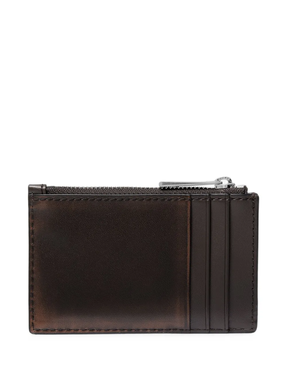 Michael Kors Hudson burnished leather card case Bruin