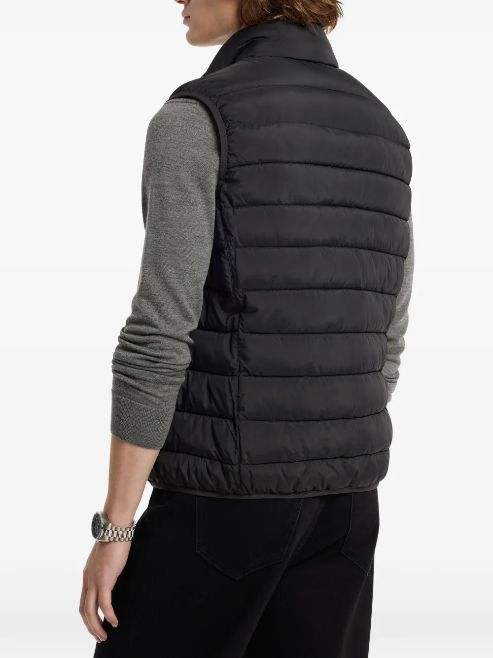 Michael Kors logo-detail quilted gilet Zwart
