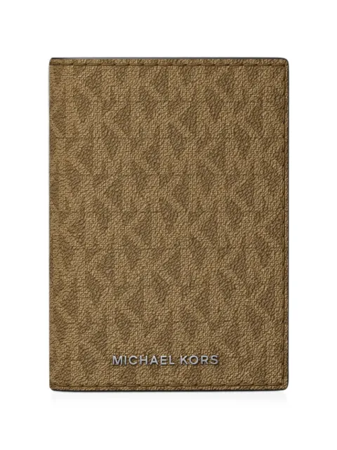 Michael Kors Hudson signature-logo folio card case