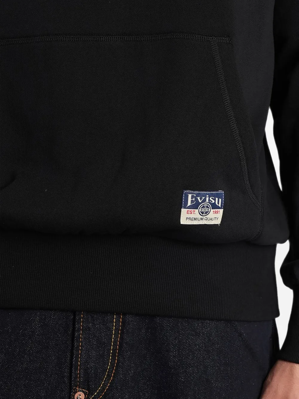 EVISU Hoodie met Seagull-print Zwart