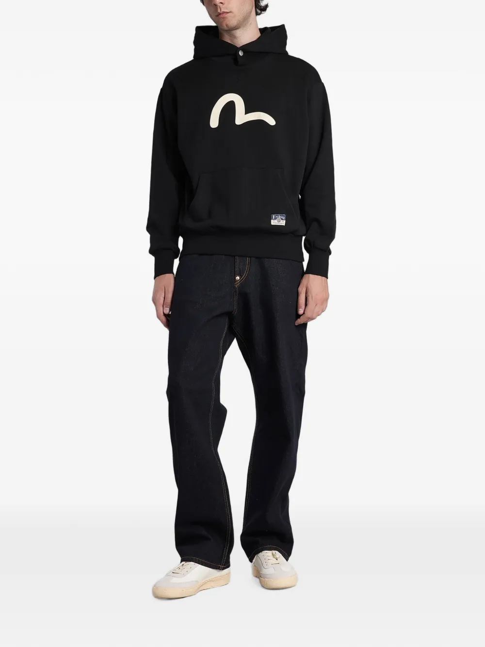 EVISU Hoodie met Seagull-print Zwart
