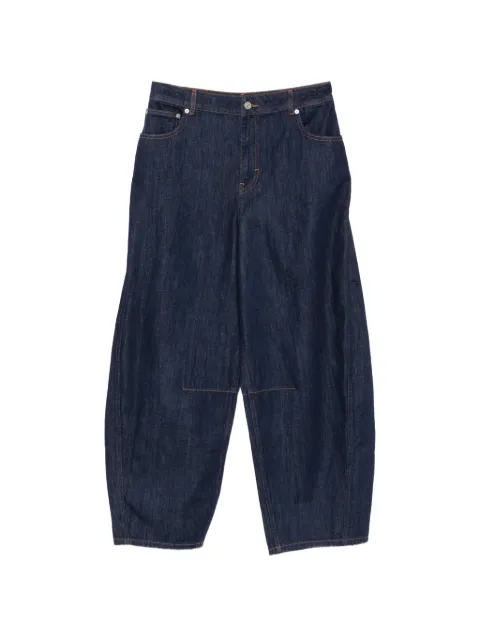 SIMKHAI  contrast-stitch wide-leg jeans