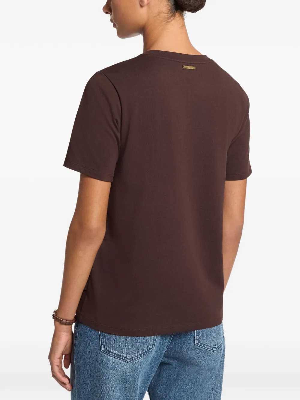 Michael Kors T-shirt met verfraaid logo Bruin