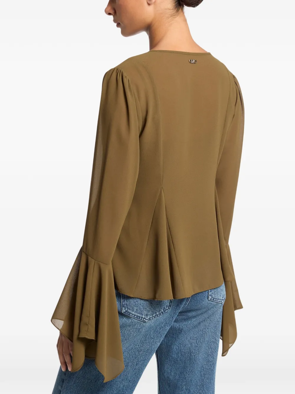 Michael Kors Georgette blouse Groen