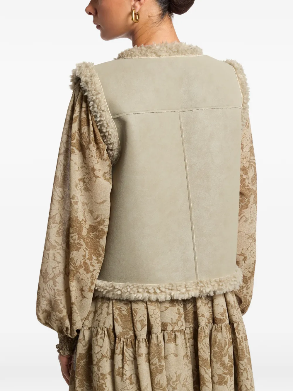 Michael Kors Gilet van imitatielamswol Beige