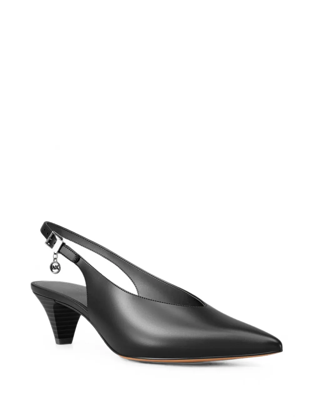 Michael Kors Tonya leather slingback pumps Zwart
