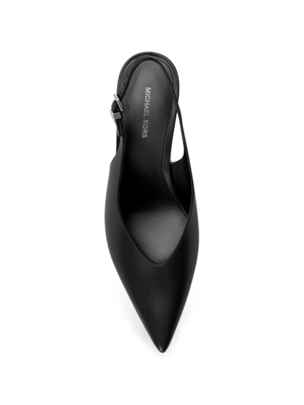Michael Kors Tonya leather slingback pumps Zwart