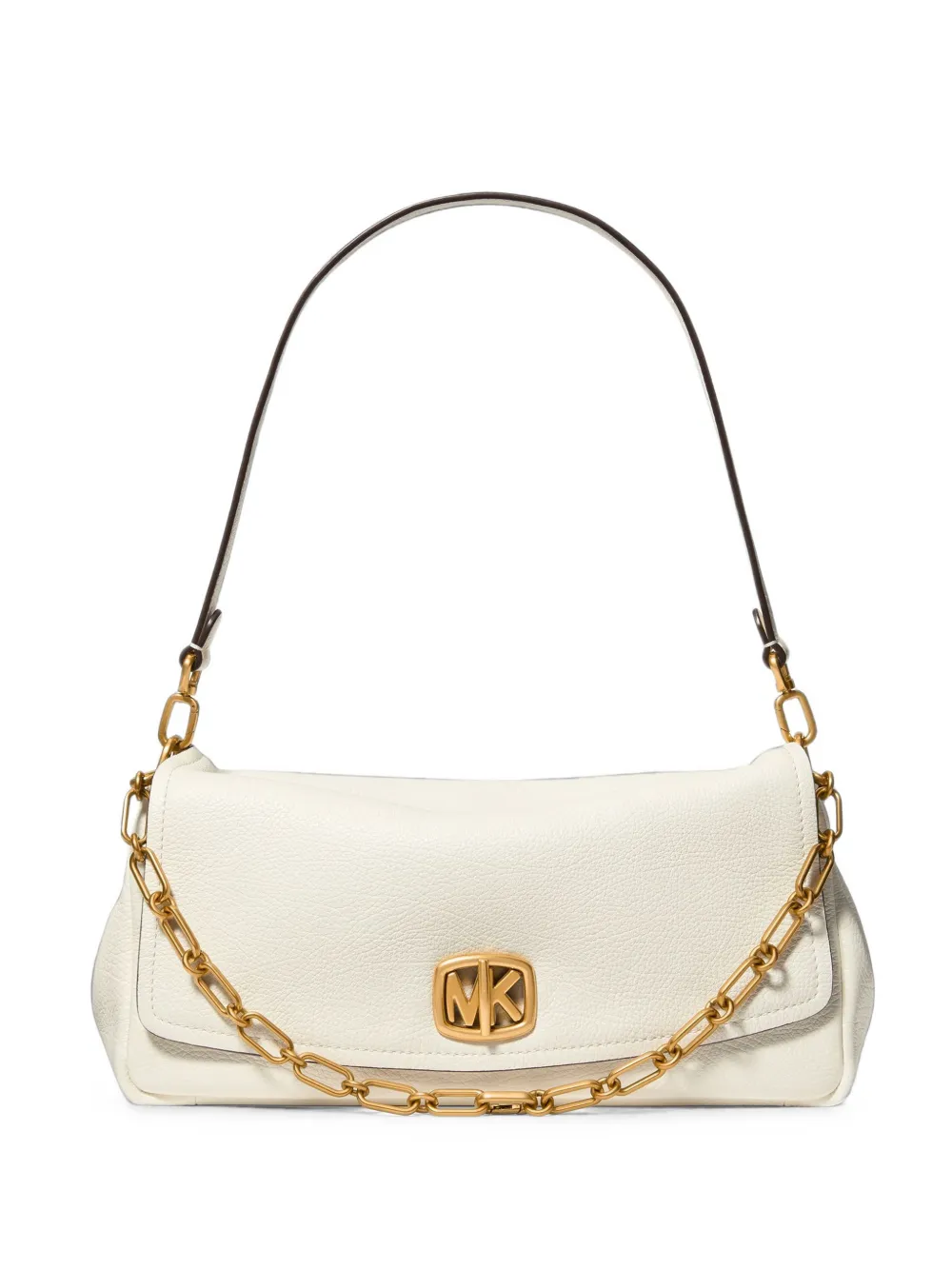 Michael Kors Bryant Large Textured-leather Convertible Shoulder Bag In Neutral