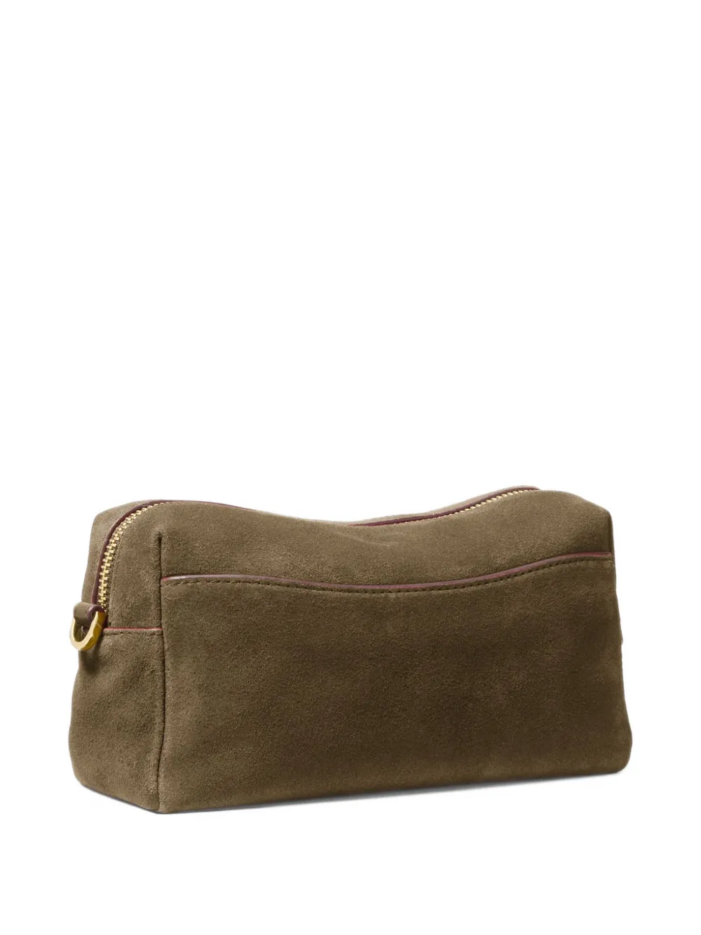 Michael Kors Bryant small suede convertible crossbody bag Groen