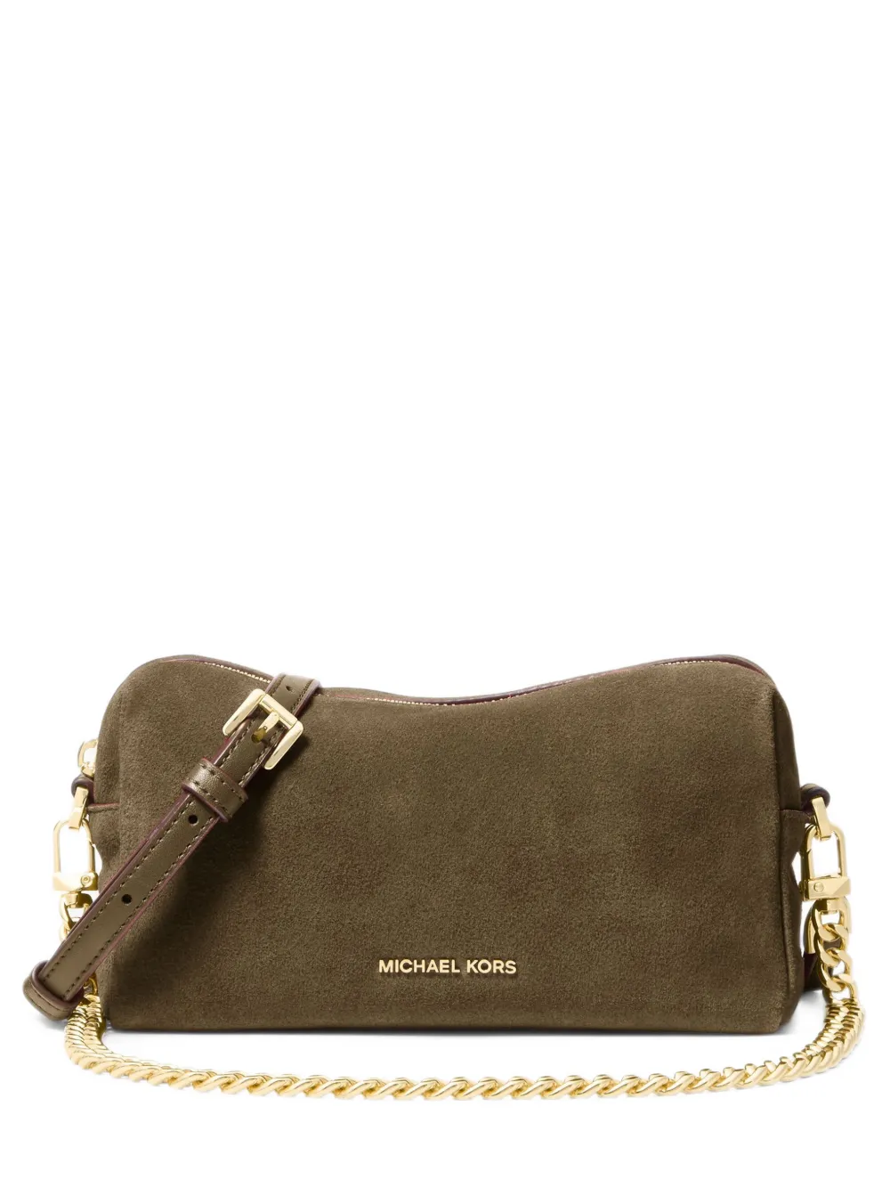 Michael Kors Bryant small suede convertible crossbody bag - Verde