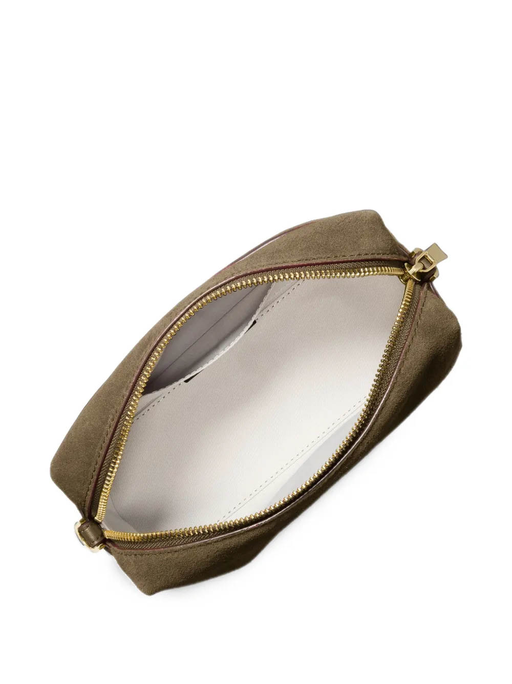 Michael Kors Bryant small suede convertible crossbody bag Groen