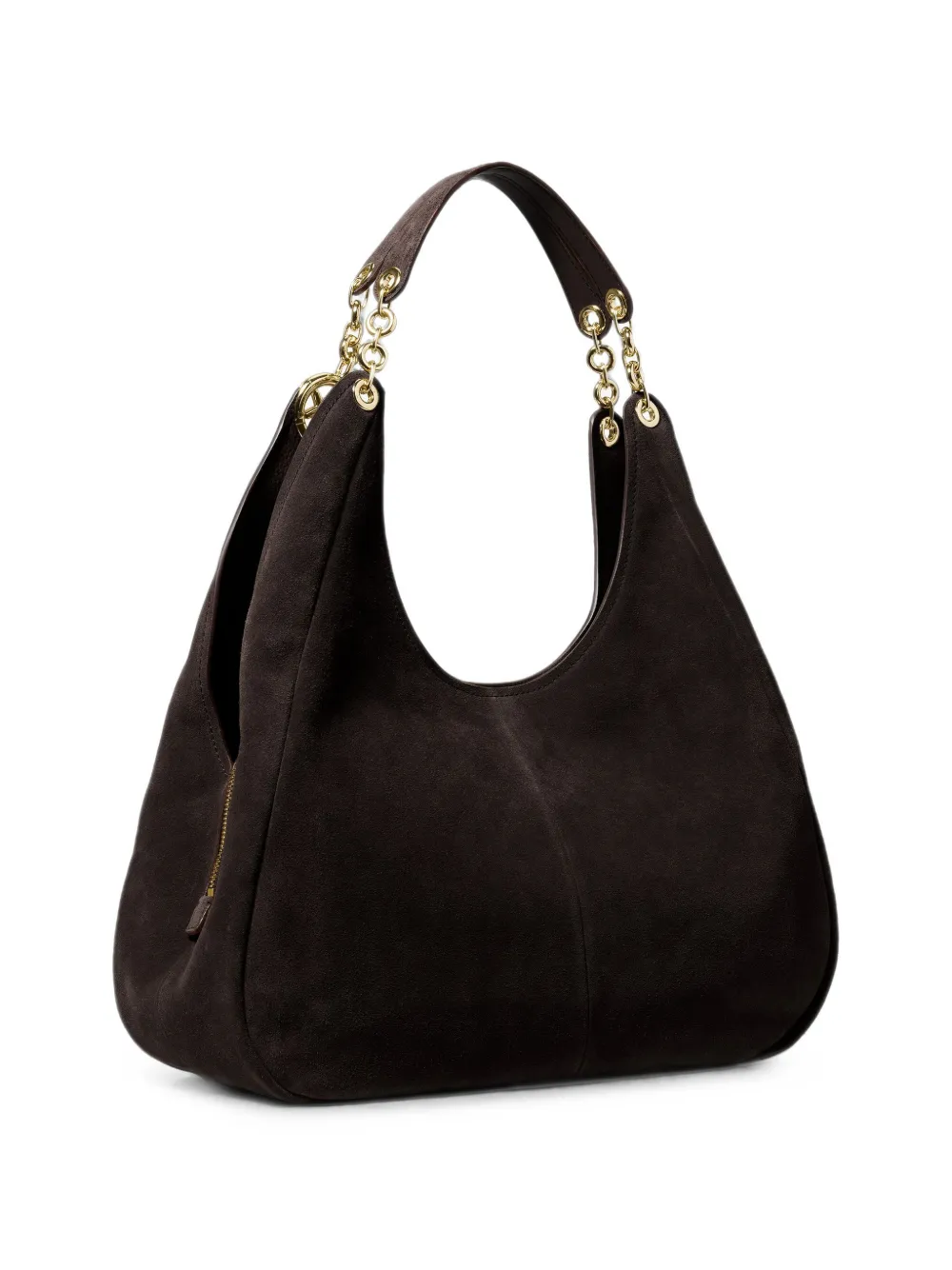 Michael Kors Grote Ellie suède schoudertas Bruin
