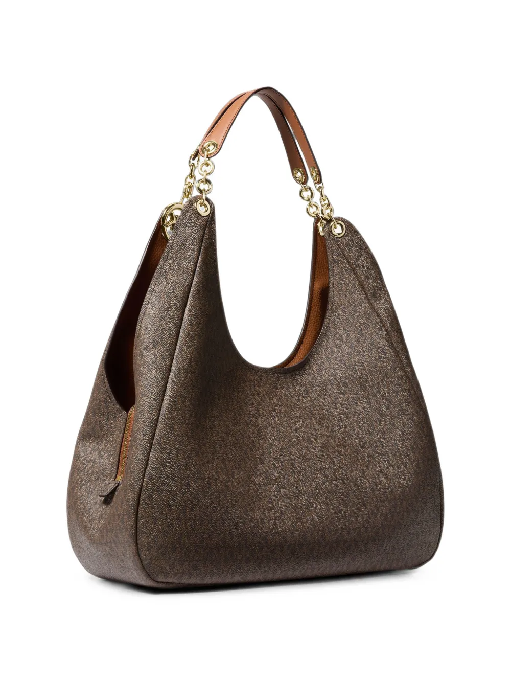 Michael Kors Grote Ellie Signature schoudertas met logo Bruin