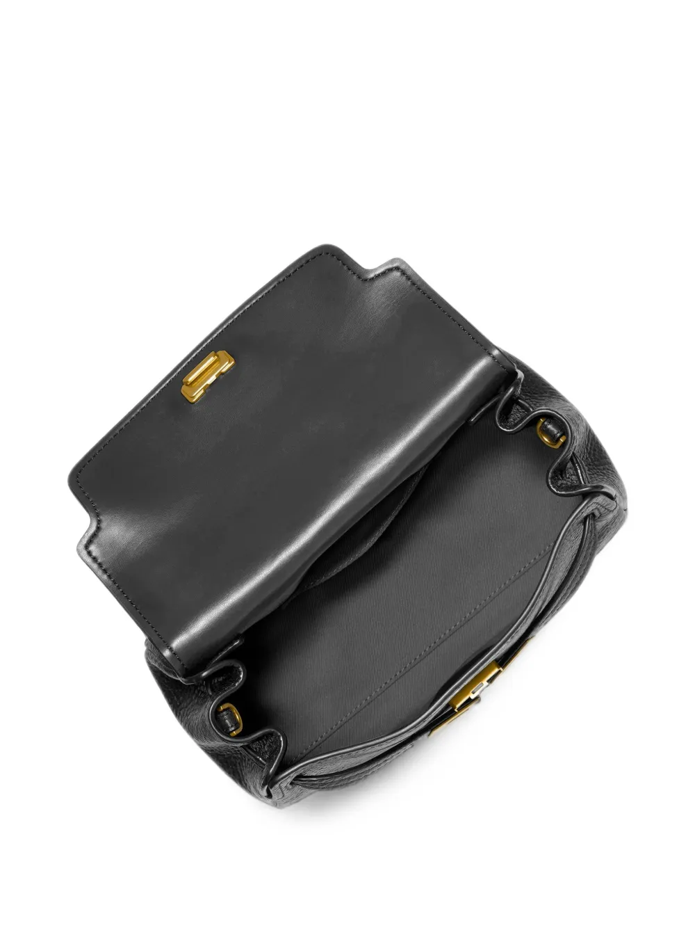 Michael Kors Hamilton extra kleine leren crossbodytas met textuur Zwart