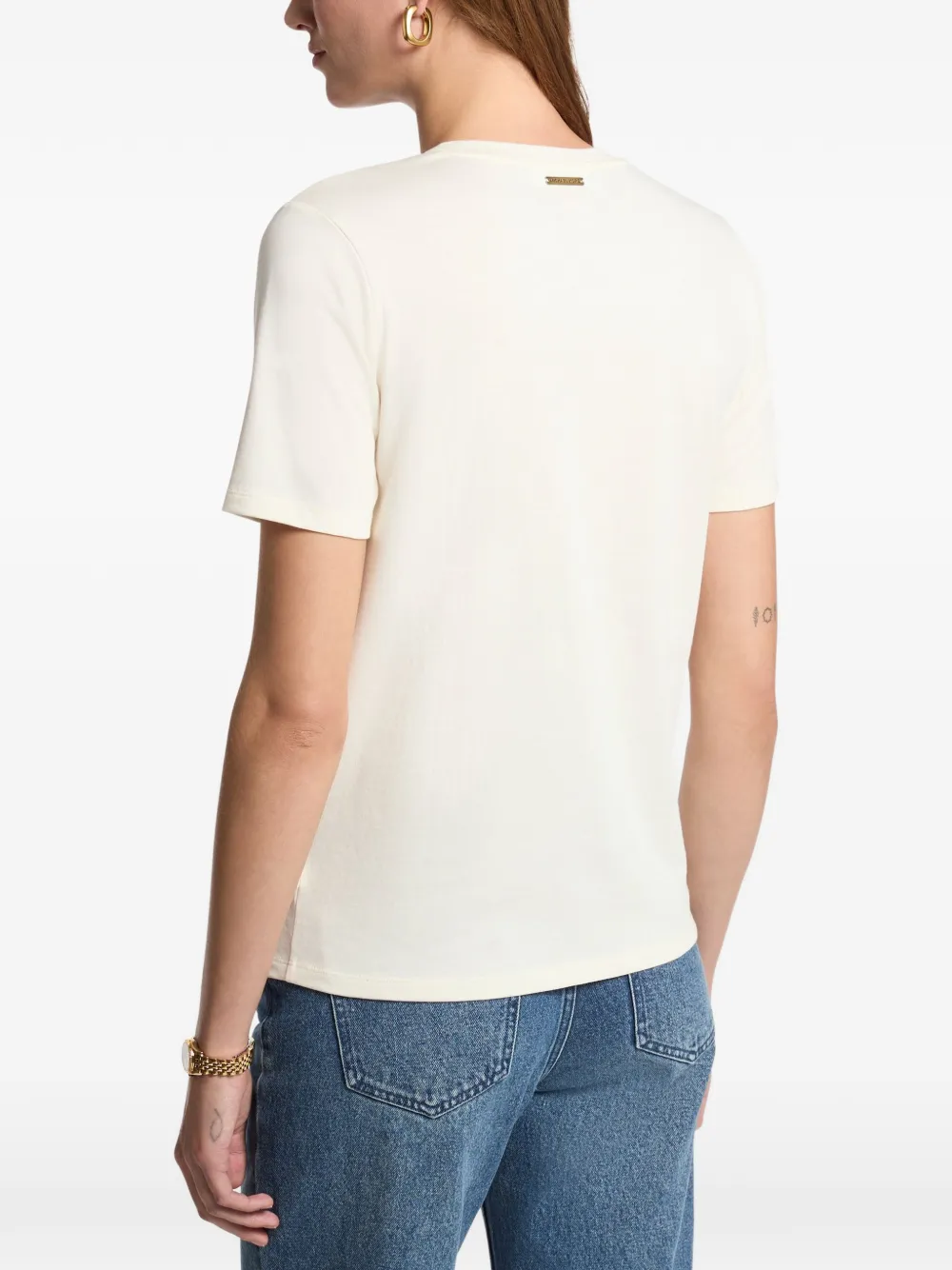 Michael Kors Logo-embellished T-shirt In 화이트