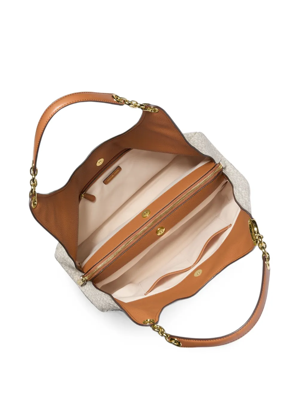 Michael Kors Grote Ellie schoudertas met logo Wit
