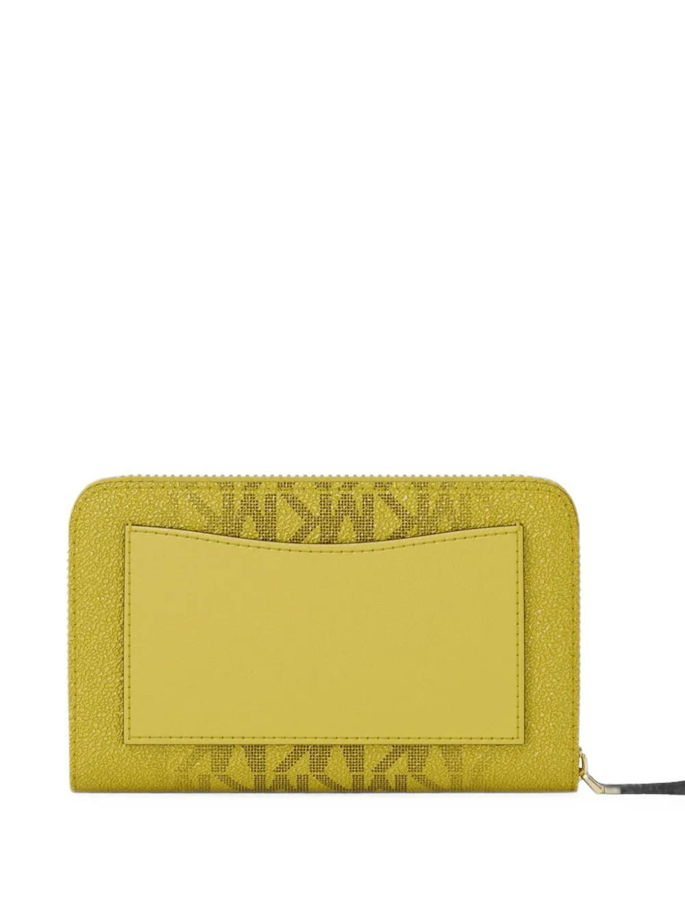 Michael Kors Portemonnee met rondomrits en monogram-print Geel