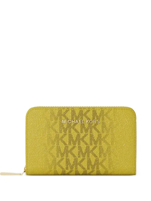 Michael Kors monogram-print zip-around purse