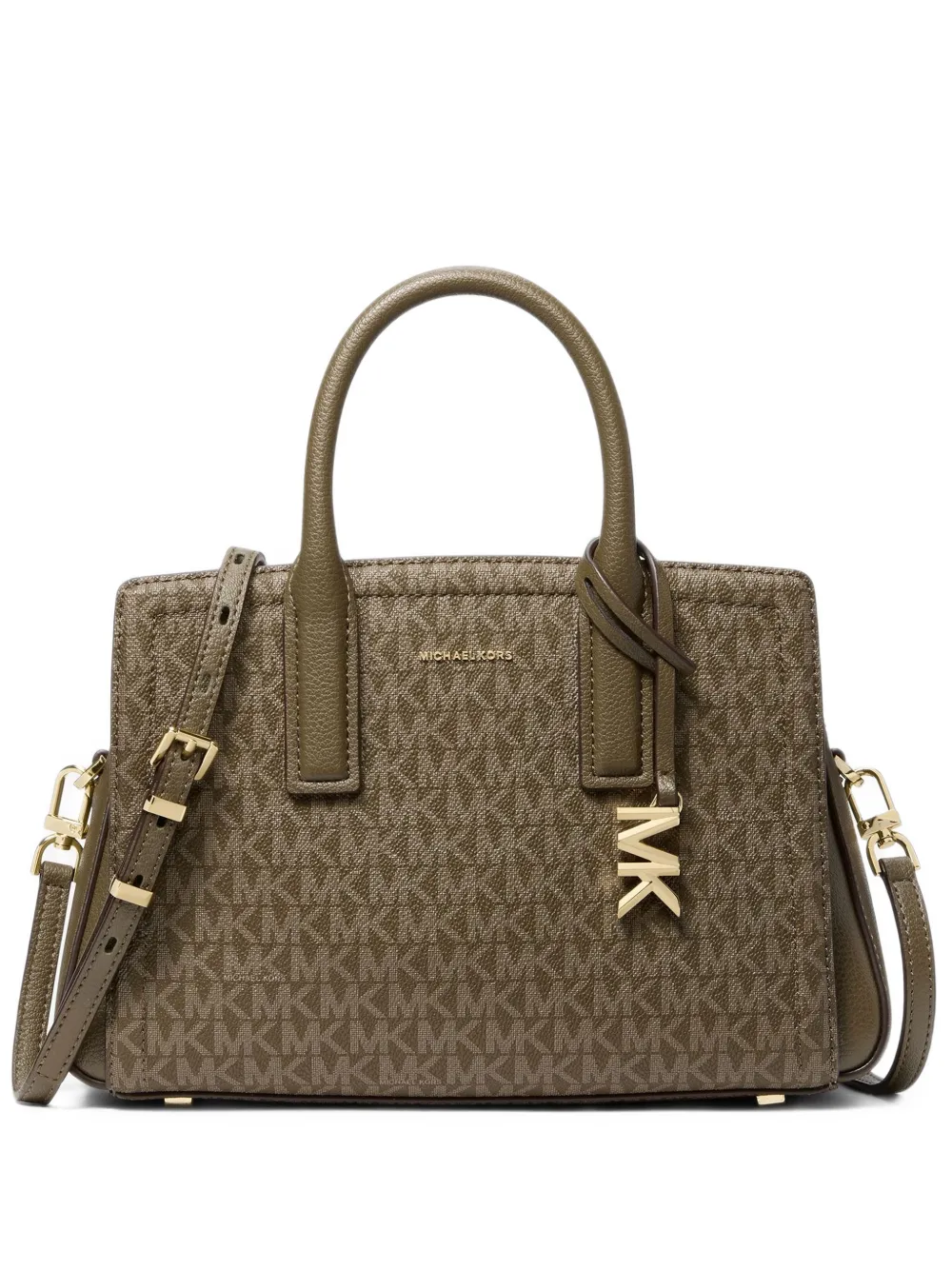 Michael Kors Laila small signature logo satchel - Marrone