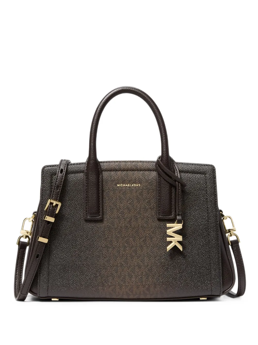 Michael Kors Laila small Signature logo satchel - Marrone