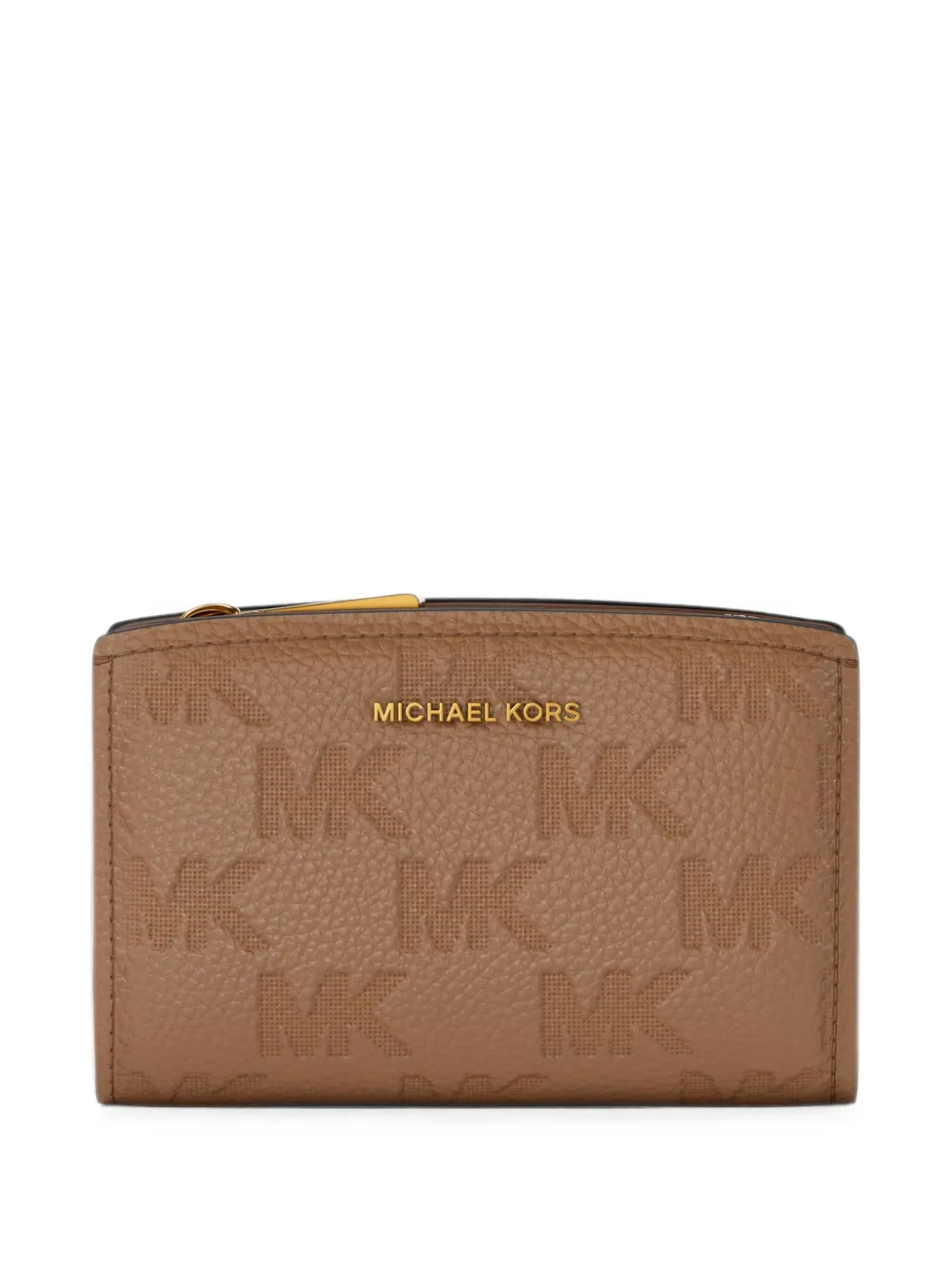 Michael Kors logo-embossed pebbled-leather wallet - Toni neutri
