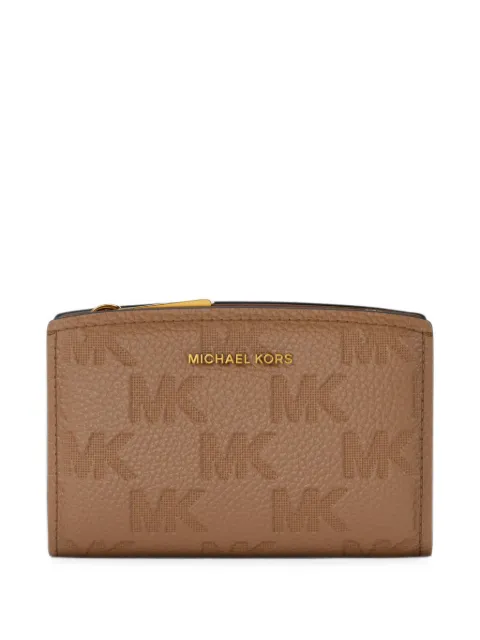 Michael Kors logo-embossed pebbled-leather wallet
