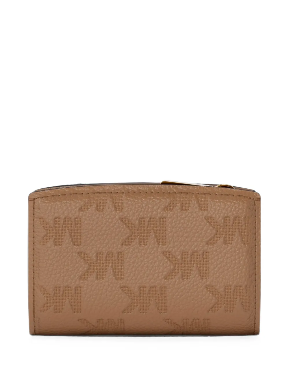 Michael Kors Portemonnee van leer met textuur en logo-reliëf Beige