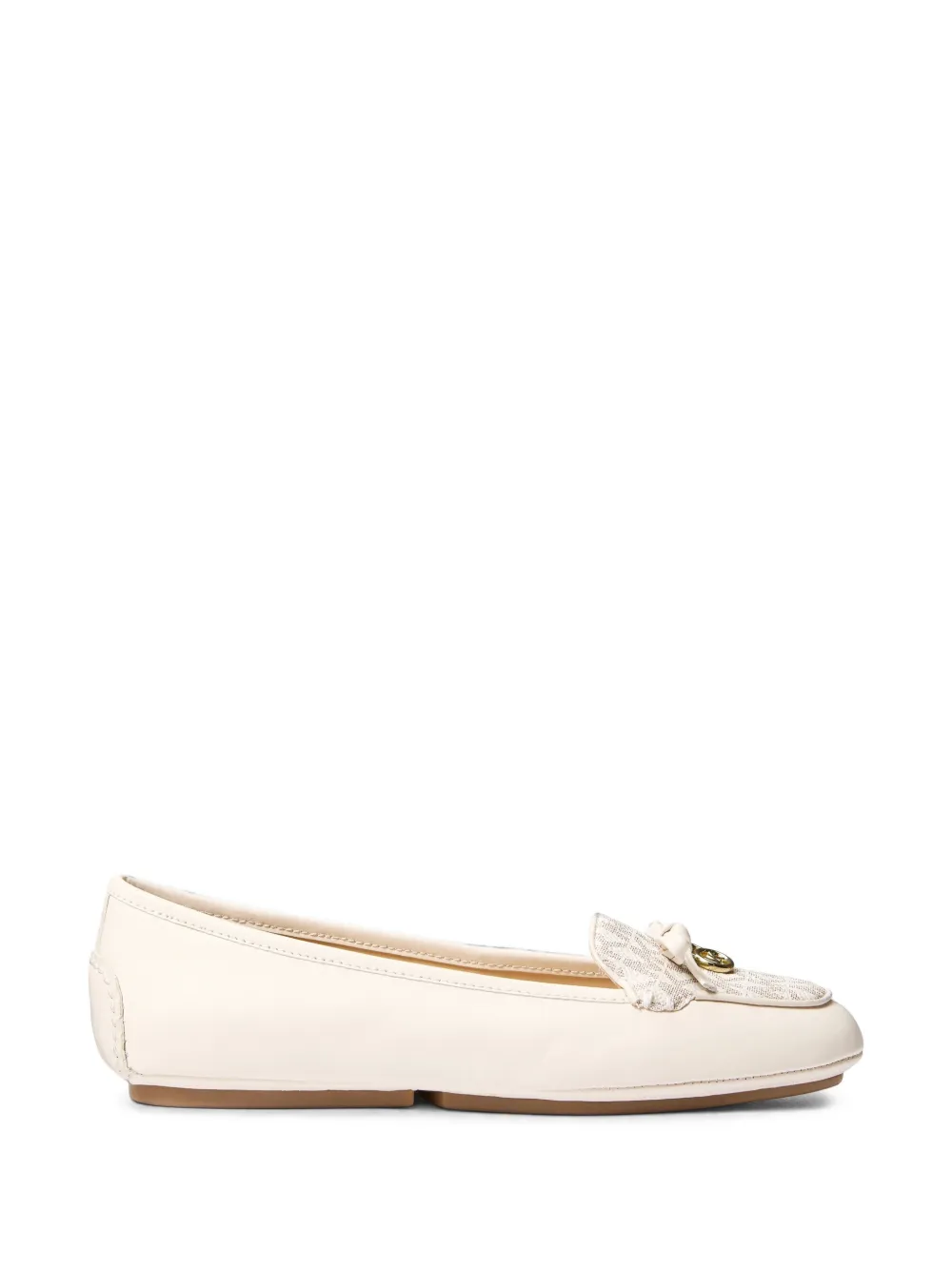 Michael Kors leather moccasins with exclusive Wendy logo - Toni neutri