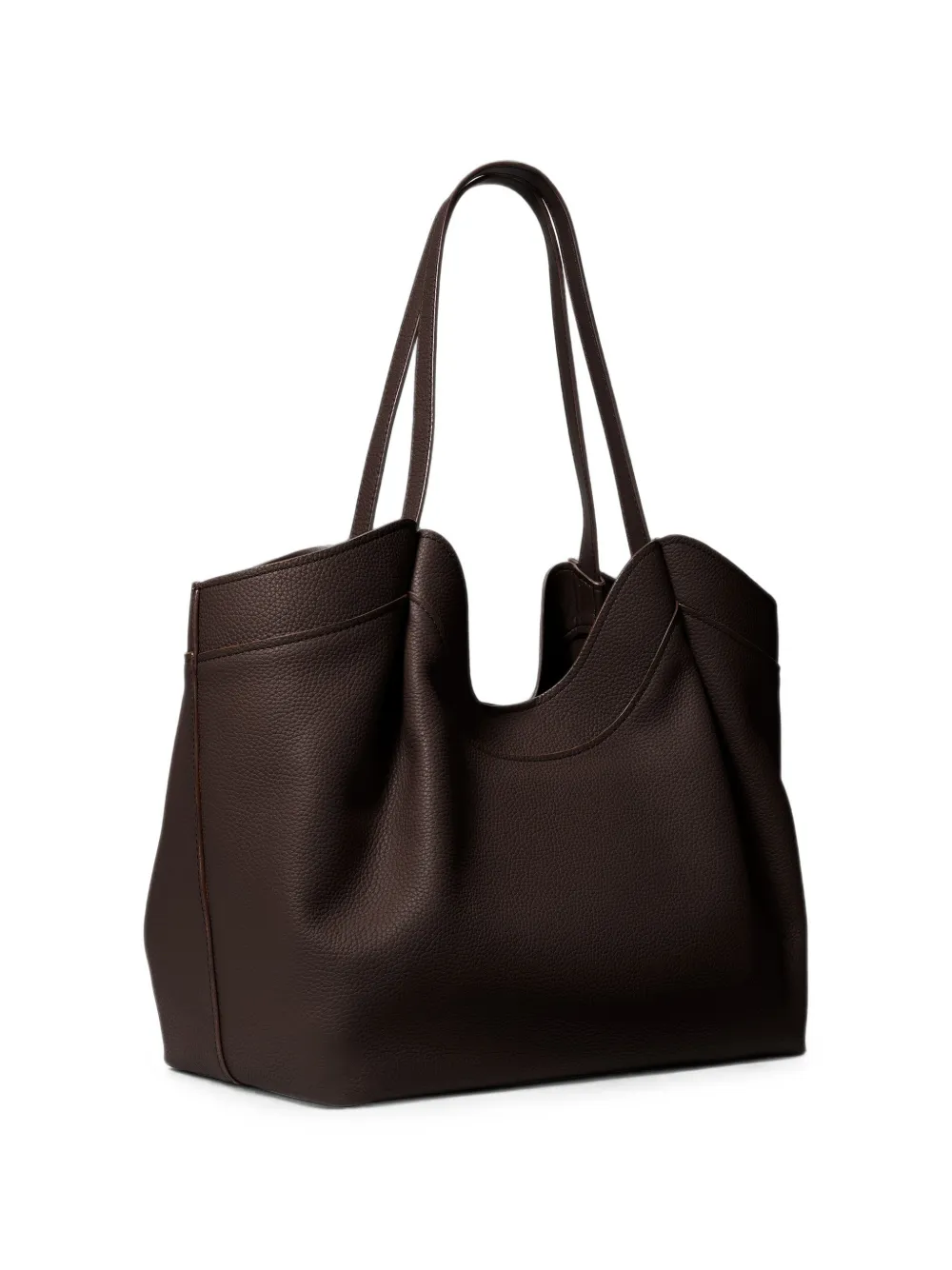 Michael Kors Shopper van bewerkt leer met logo-bedel Bruin
