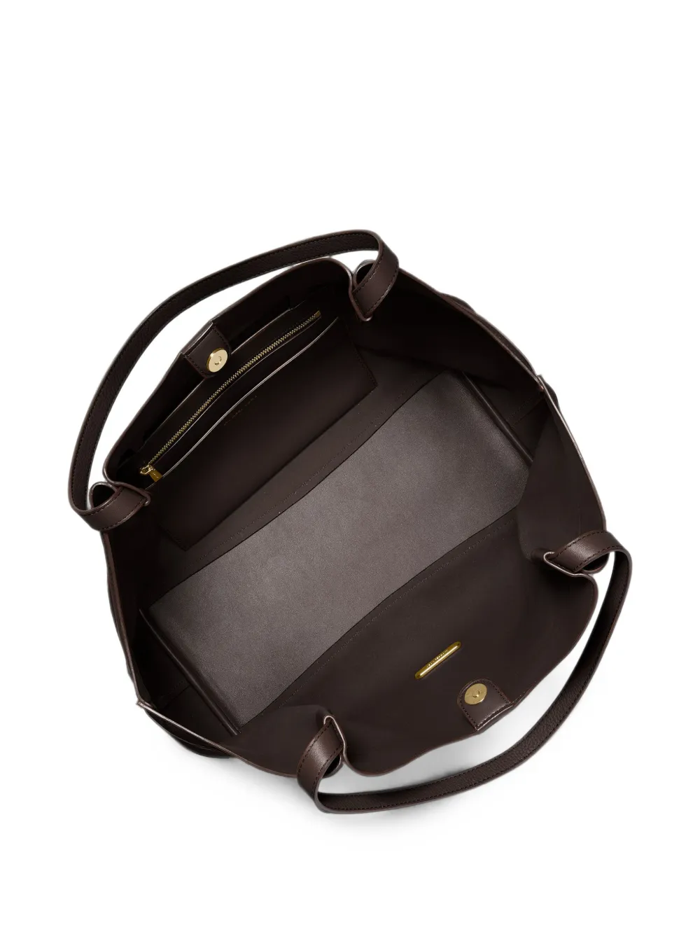 Michael Kors Shopper van bewerkt leer met logo-bedel Bruin