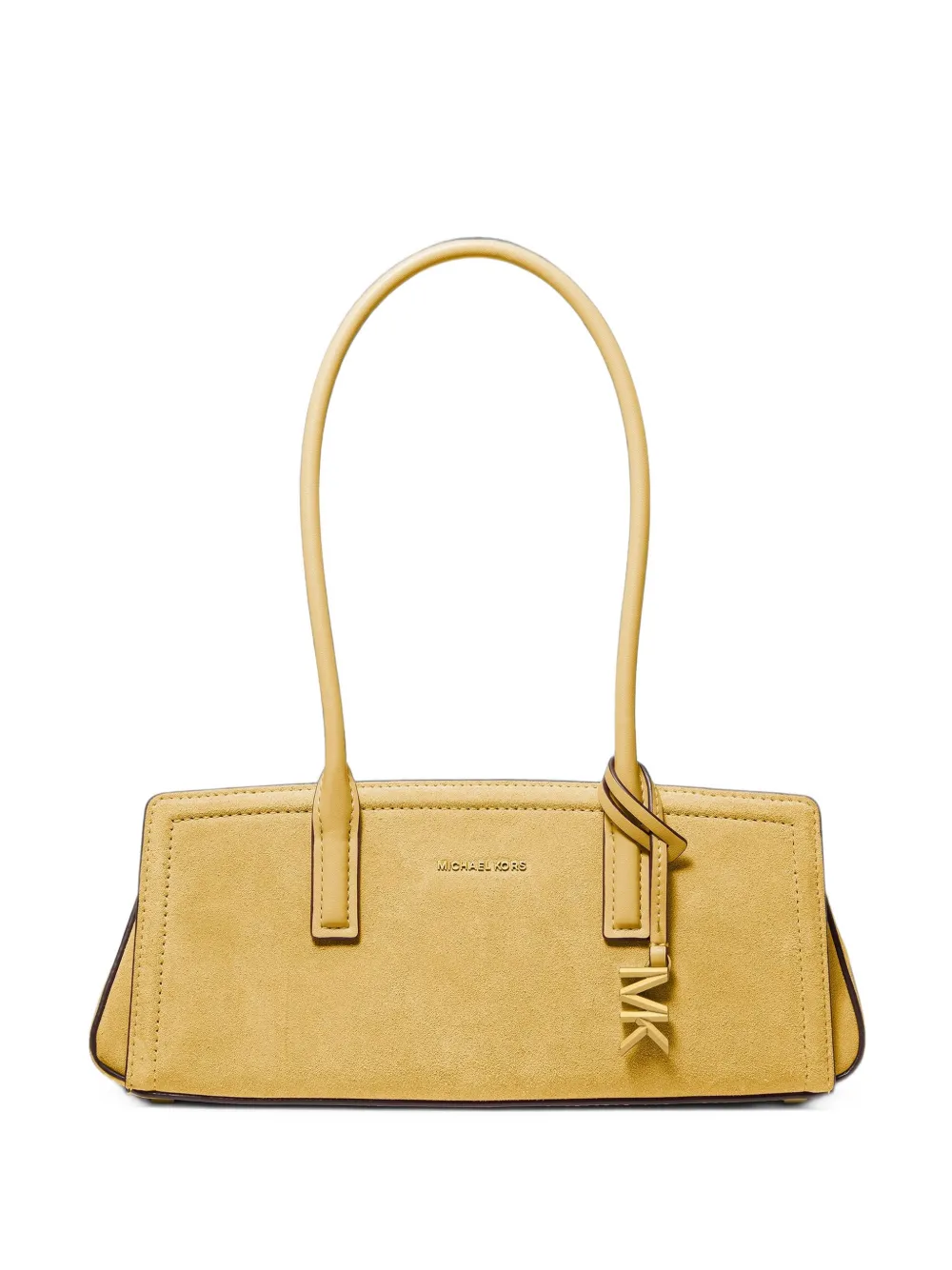 Michael Kors logo-plaque suede tote bag - Giallo