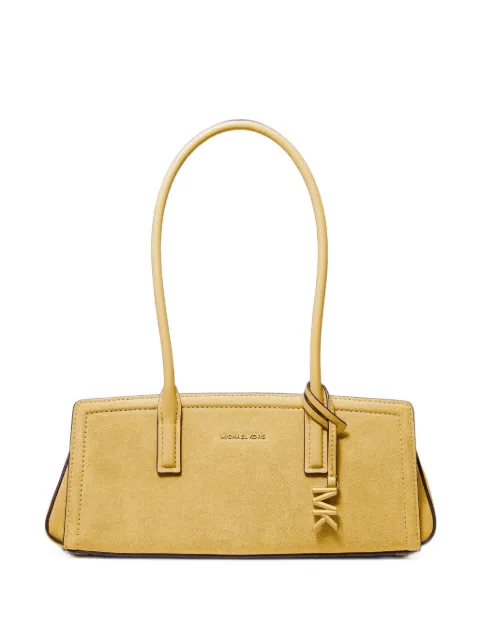 Michael Kors logo-plaque suede tote bag