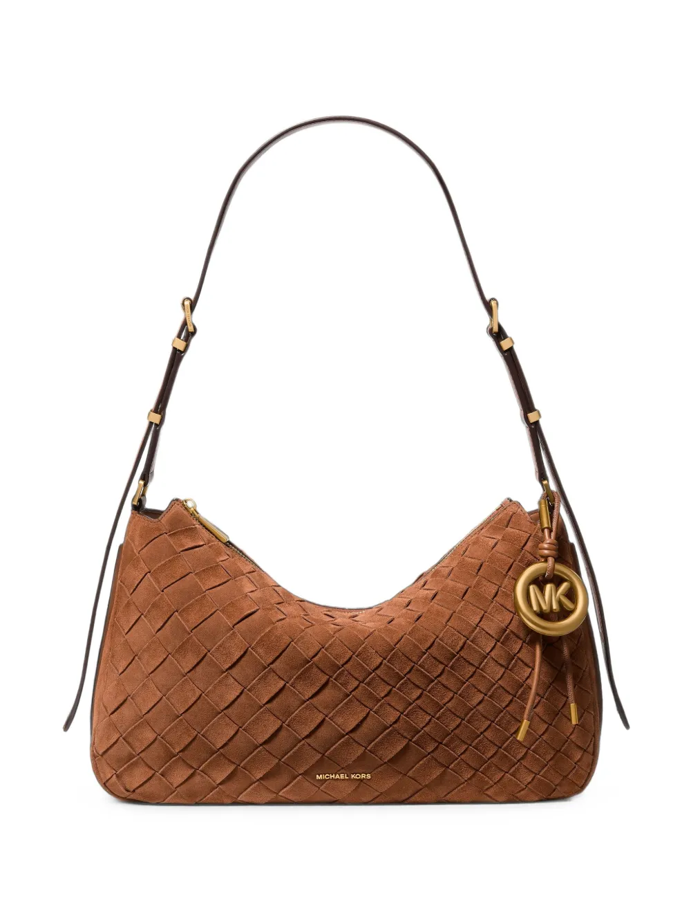 Michael Kors woven leather shoulder bag - Marrone