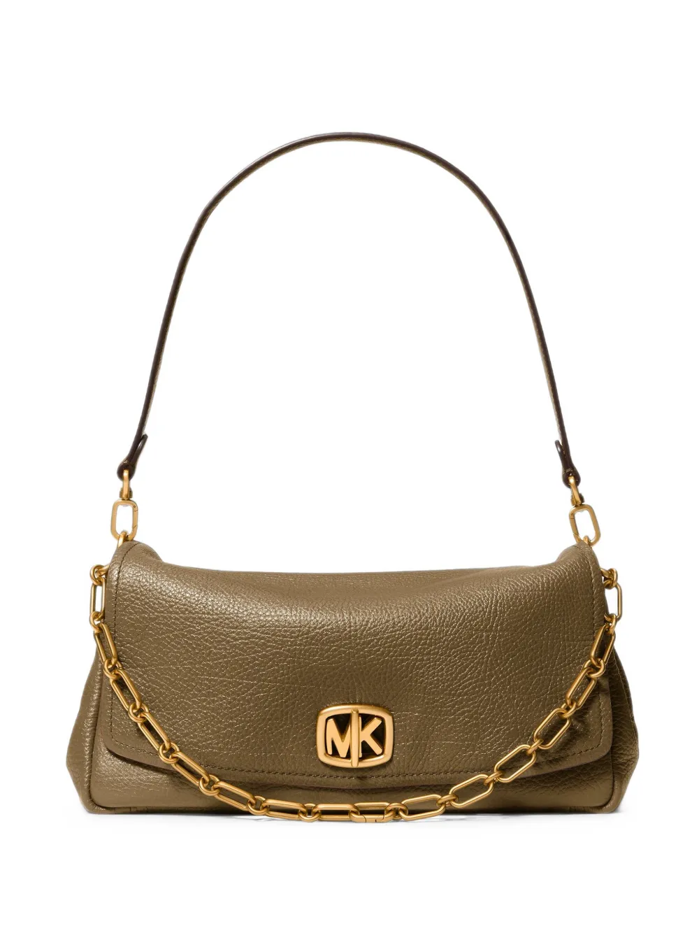 Michael Kors Bryant large textured leather convertible shoulder bag - Verde