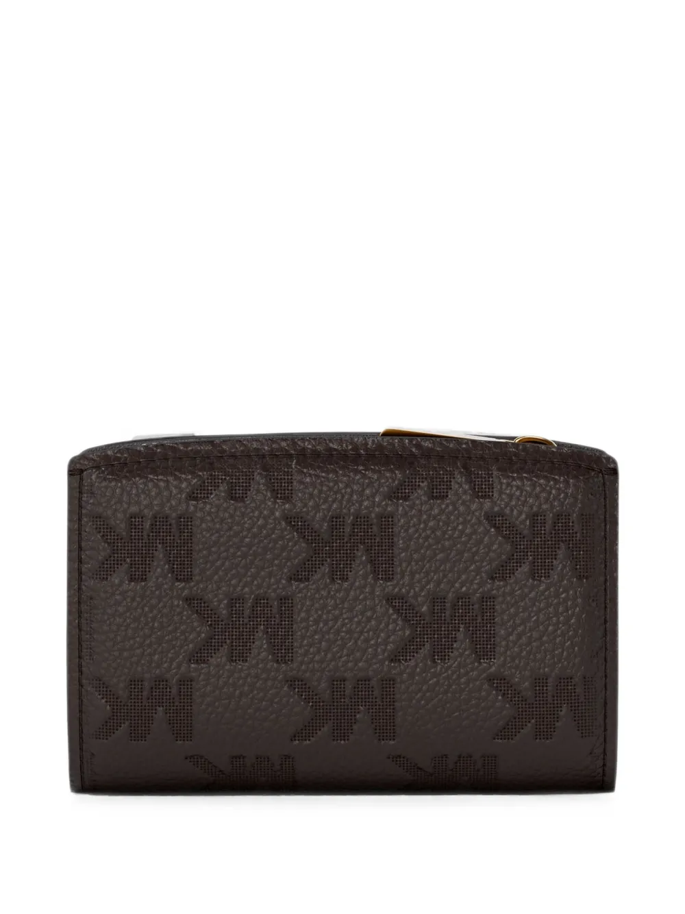 Michael Kors Leren portemonnee met nerfstructuur en logo-reliëf Bruin