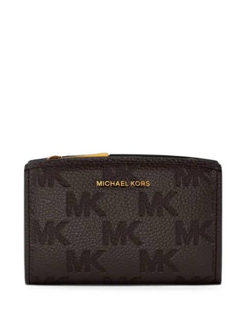Michael Kors logo-embossed pebbled leather wallet