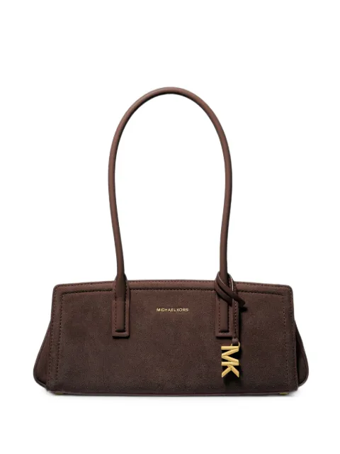 Michael Kors logo-plaque suede tote bag