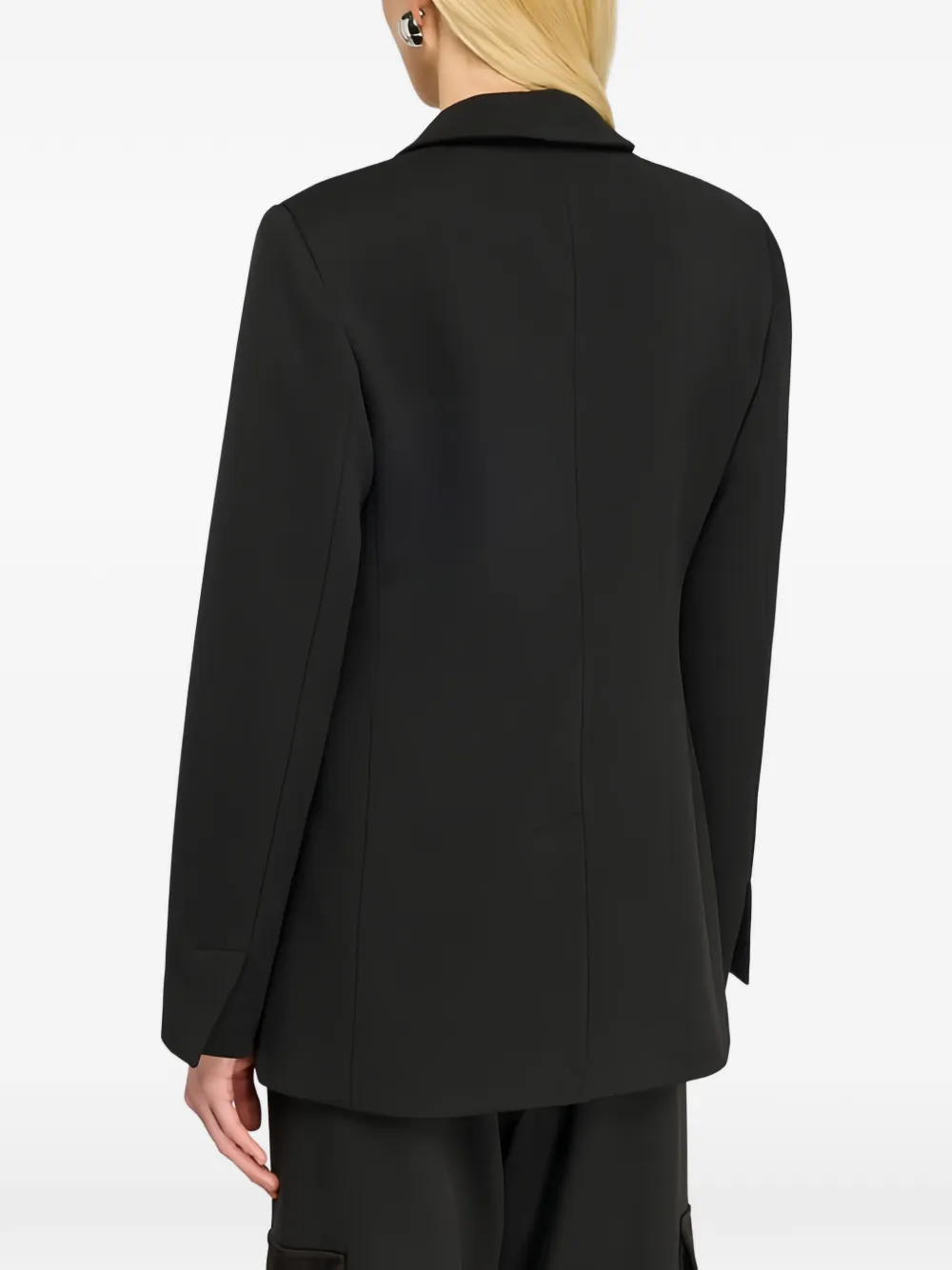 Semicouture Rachyl blazer met satijnen revers Zwart