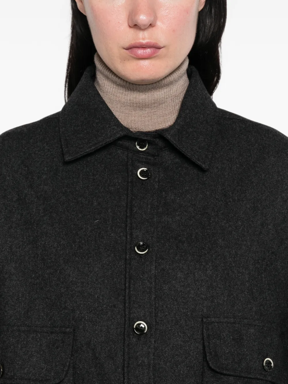 Nine In The Morning Tilda blouse met klepzak Grijs