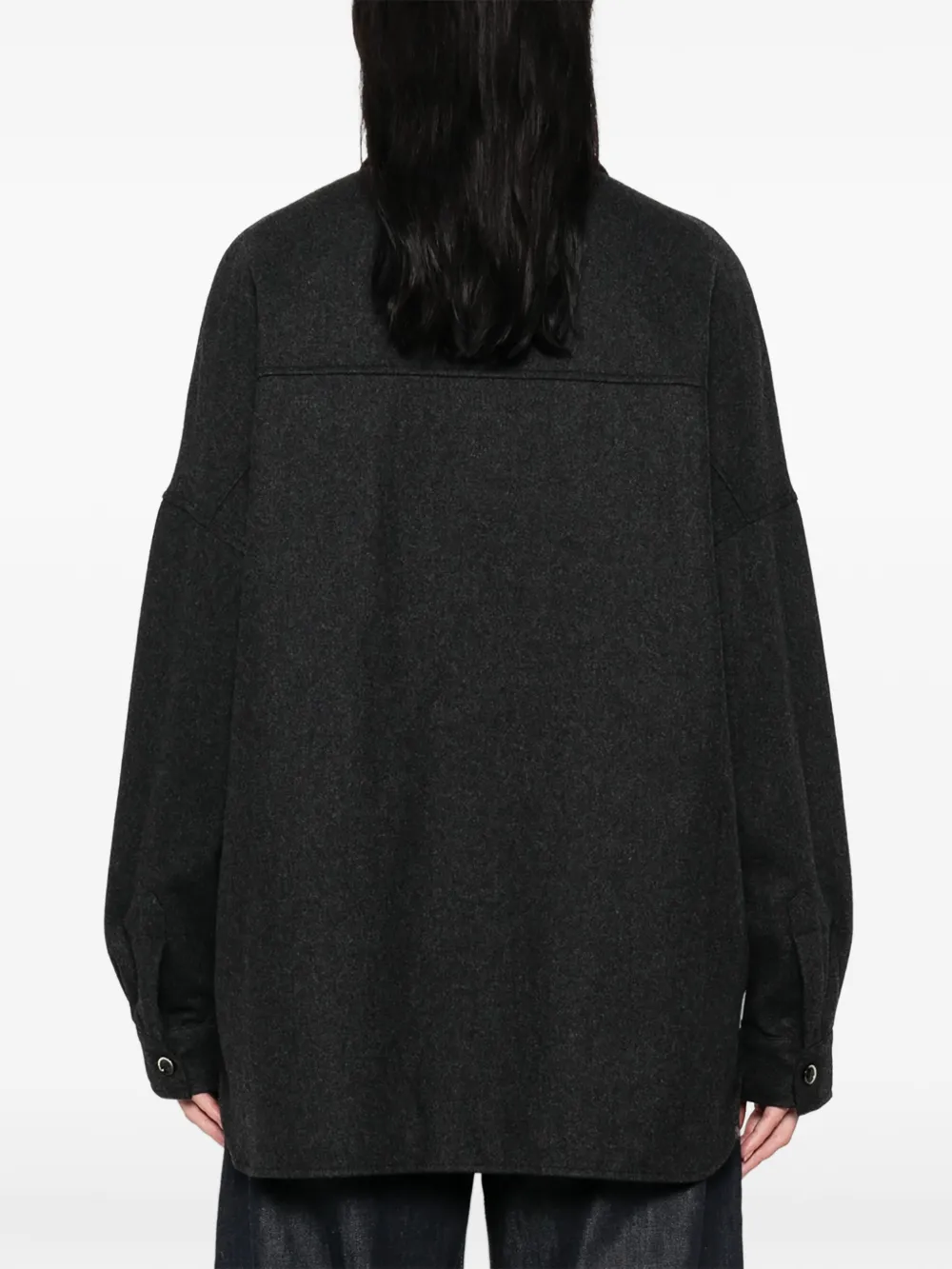 Nine In The Morning Tilda blouse met klepzak Grijs