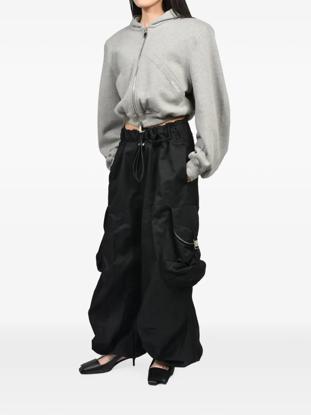 The Attico Cargo broek met trekkoord Zwart