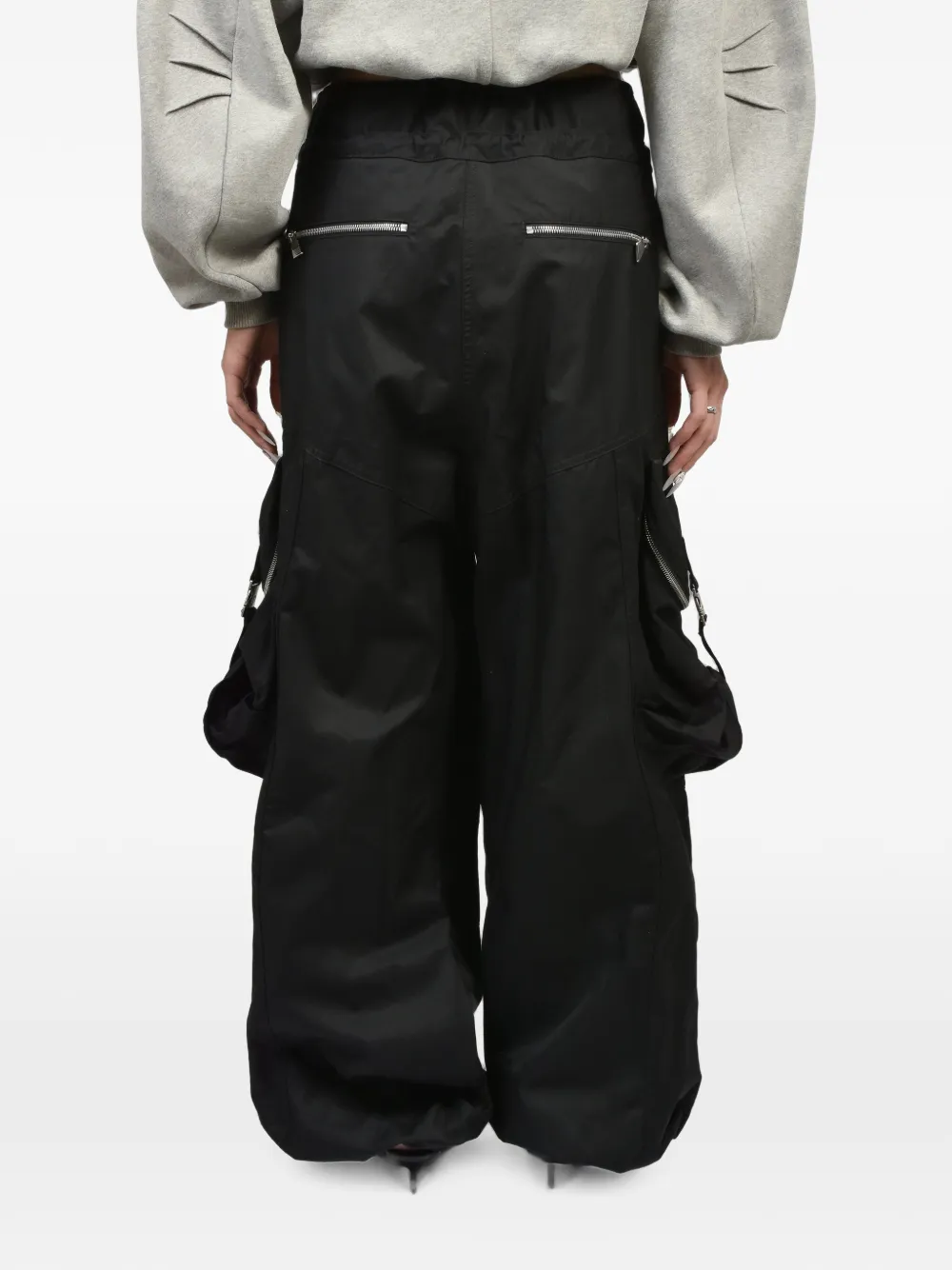 The Attico Cargo broek met trekkoord Zwart