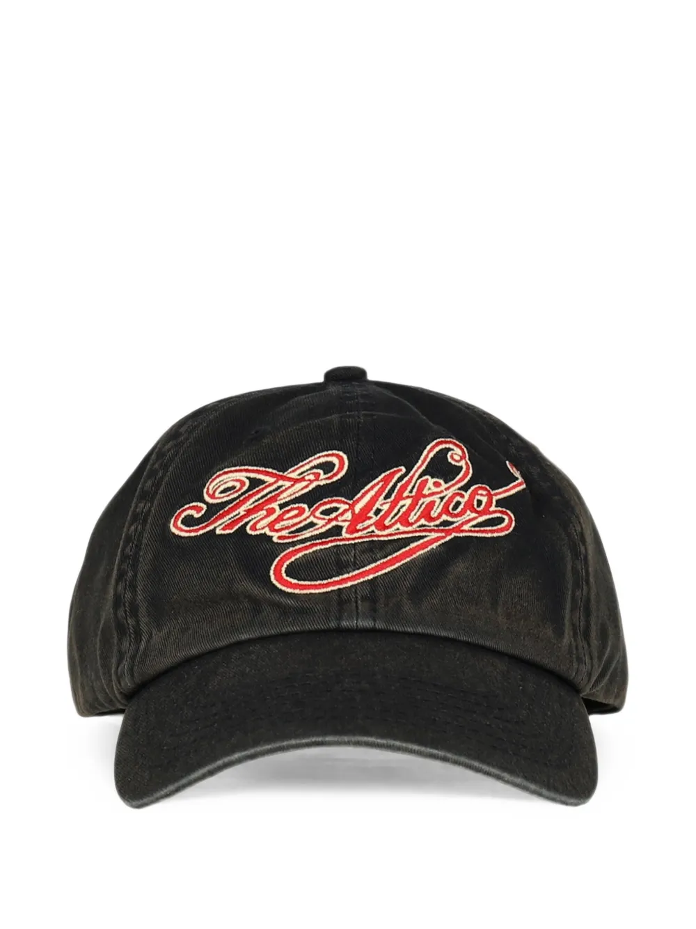 The Attico logo-embroidered cap - Nero