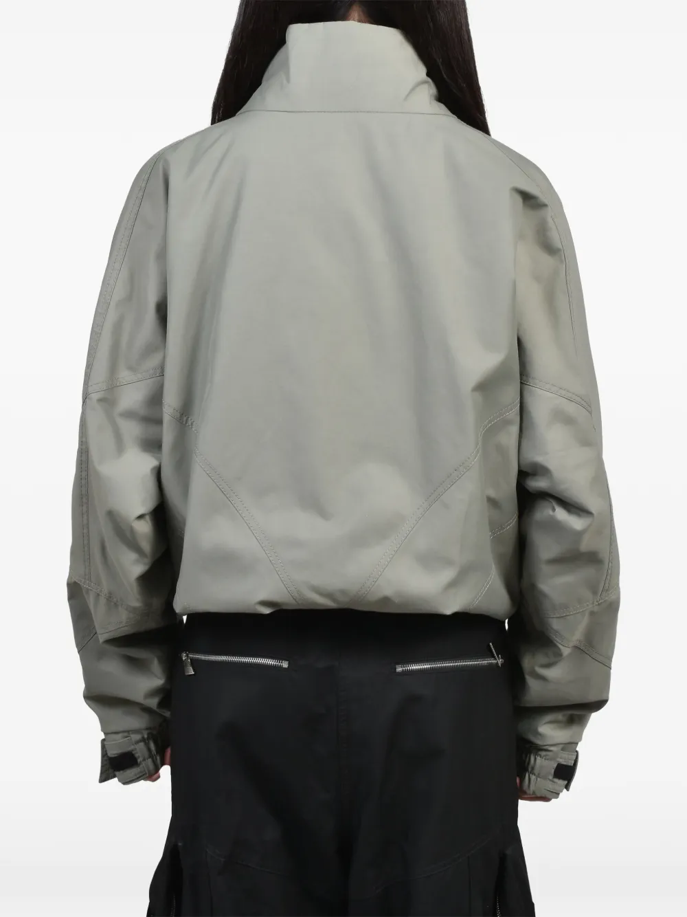 The Attico Bomberjack met trekkoord en logo-patch Grijs