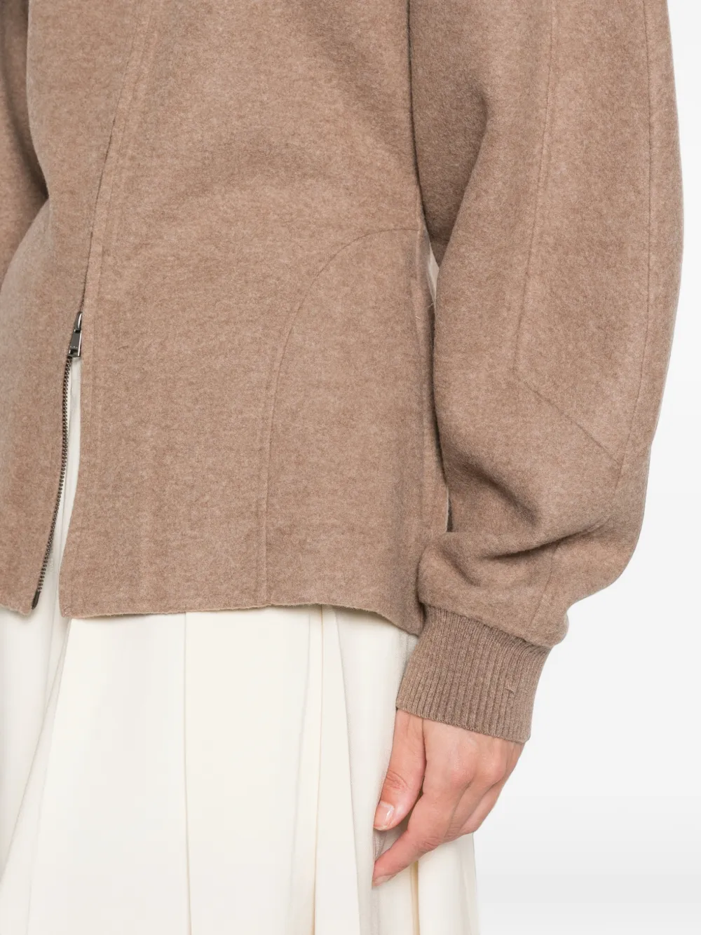 Max Mara zip-up hooded jacket Bruin